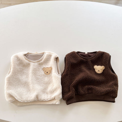 Fall/winter wool waistcoat baby loose warm vest